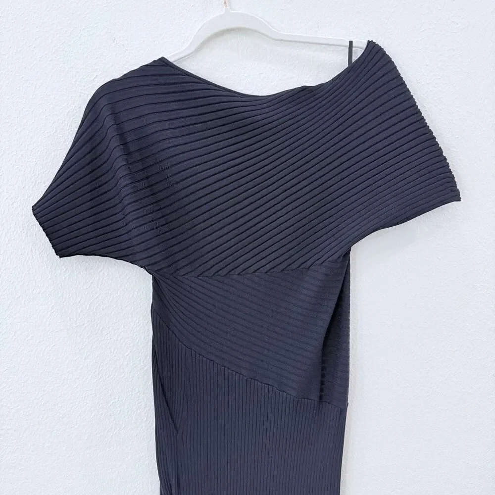 Diane Von Furstenberg Clara Sweaterdress Women's Size Small Navy Blue Slip Knee